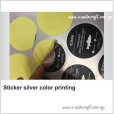 Sticker silver color printing
